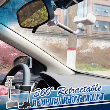 Rearview Mirror Phone Holder – 90° Rotation, Universal Fit & Anti-Shake Design