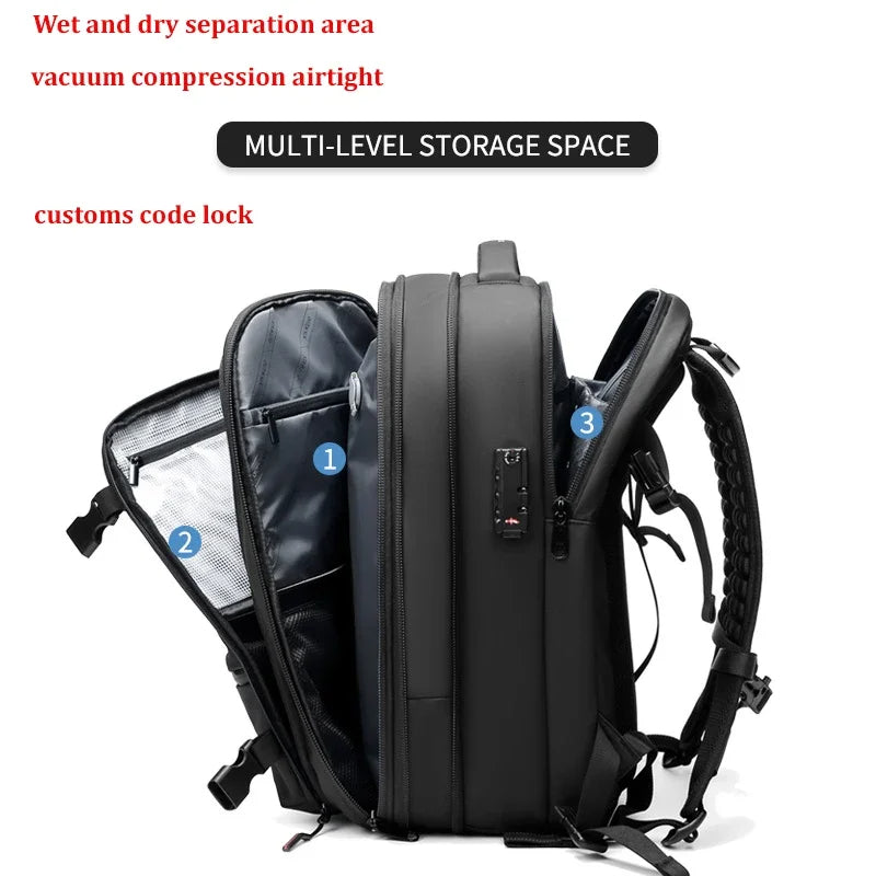 Airless Vacuum-Sealed Travel Backpack