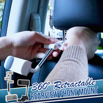 Rearview Mirror Phone Holder – 90° Rotation, Universal Fit & Anti-Shake Design